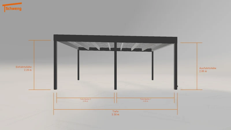 #DE Schweng Flachdachcarport C600 (ID zbgvnw) #MTG