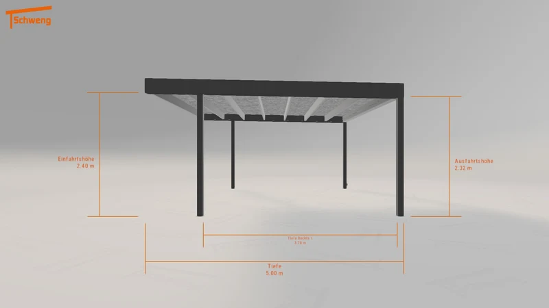 #DE Schweng Flachdachcarport C600 (ID 85b3pd) #MTG