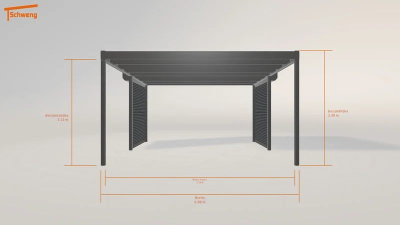 #DE Schweng Flachdachcarport C600 (ID qd3rq8) #MTG