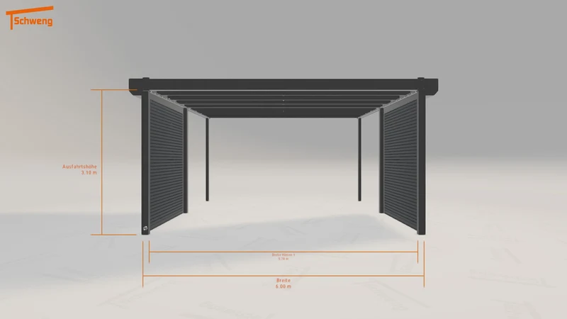 #DE Schweng Flachdachcarport C600 (ID qd3rq8) #MTG