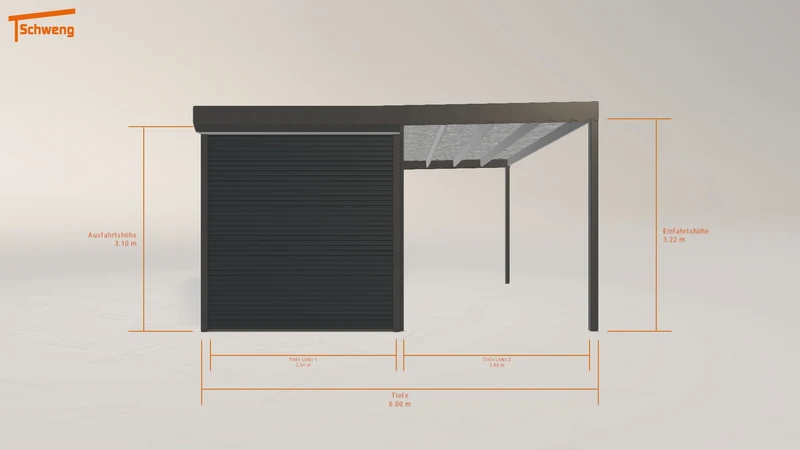#DE Schweng Flachdachcarport C600 (ID qd3rq8) #MTG
