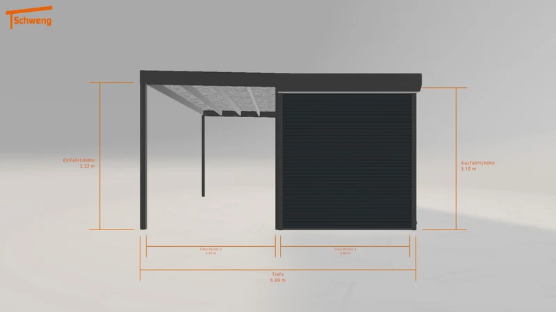 #DE Schweng Flachdachcarport C600 (ID qd3rq8) #MTG