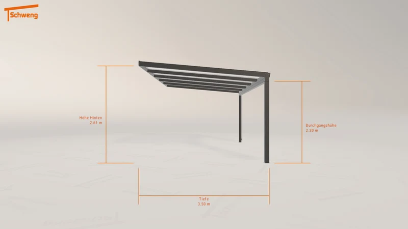 #DE Schweng Terrassenüberdachung S350 (ID 3383pz)