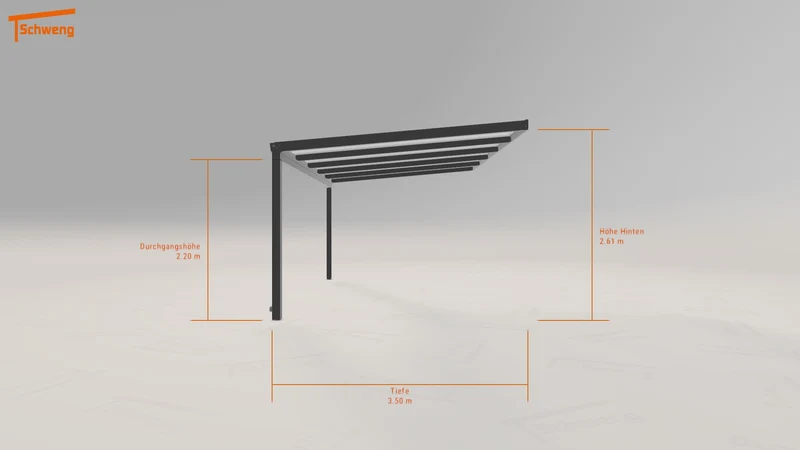 #DE Schweng Terrassenüberdachung S350 (ID 3383pz)