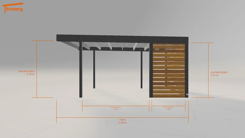 #DE Schweng Flachdachcarport C600+ (ID k2y2ry) #MTG