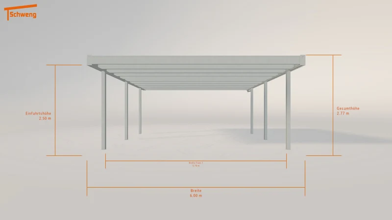 #DE Schweng Flachdachcarport C600+ (ID rjzpgk) #MTG
