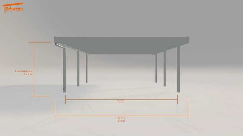 #DE Schweng Flachdachcarport C600+ (ID rjzpgk) #MTG