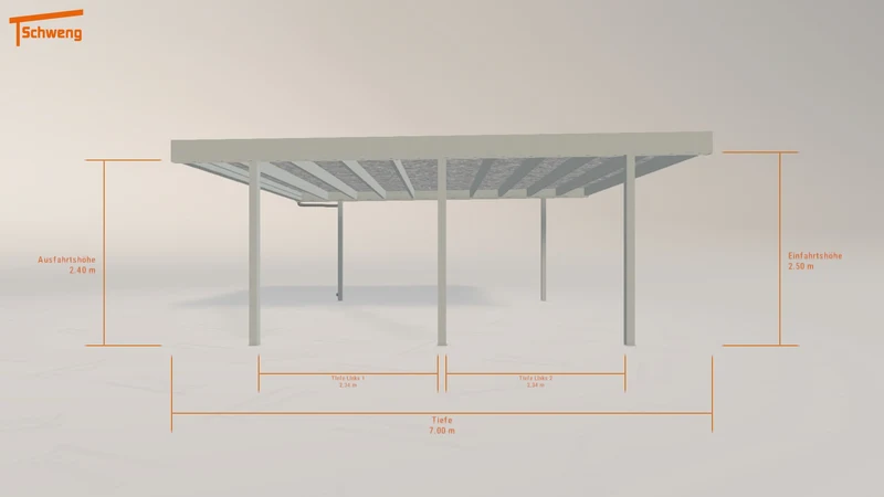 #DE Schweng Flachdachcarport C600+ (ID rjzpgk) #MTG