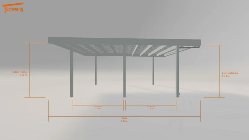 #DE Schweng Flachdachcarport C600+ (ID rjzpgk) #MTG