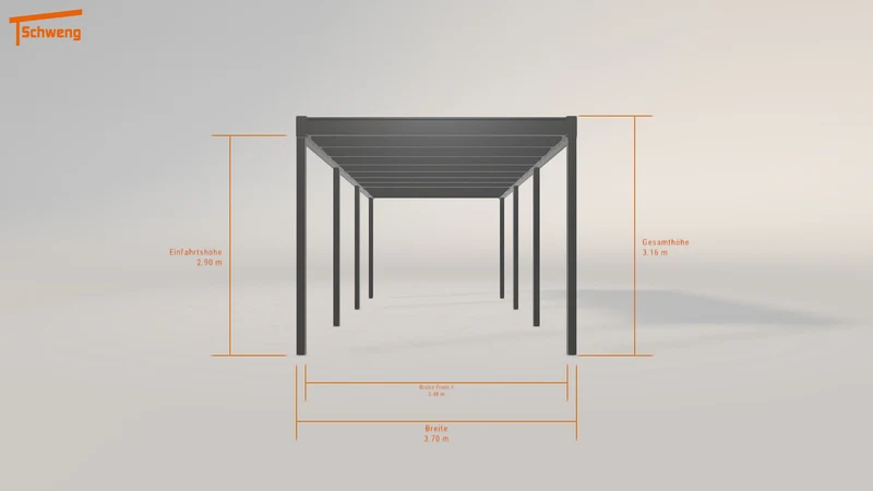 #DE Schweng Flachdachcarport C600+ (ID ygnx4b)