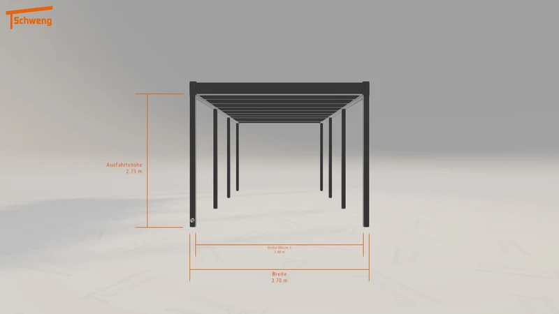 #DE Schweng Flachdachcarport C600+ (ID ygnx4b)