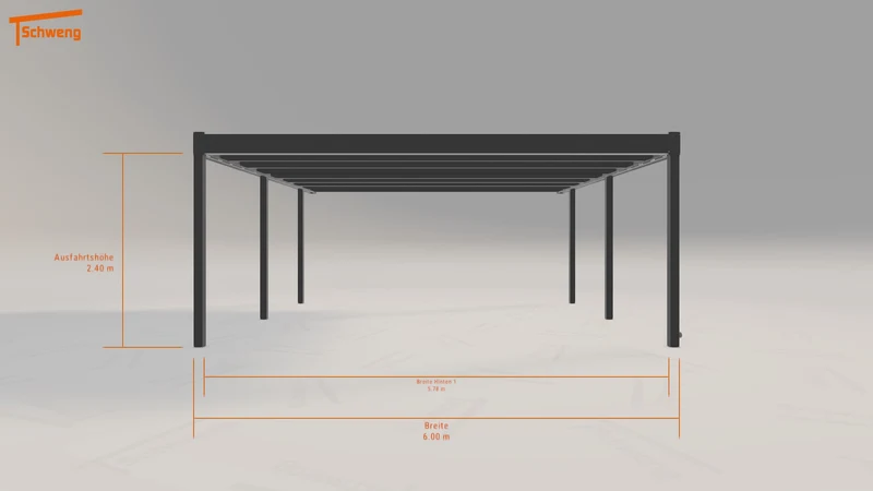#DE Schweng Flachdachcarport C600 (ID 5mwq9r)