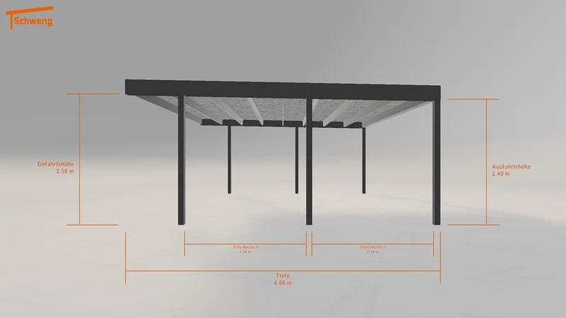 #DE Schweng Flachdachcarport C600 (ID 5mwq9r)
