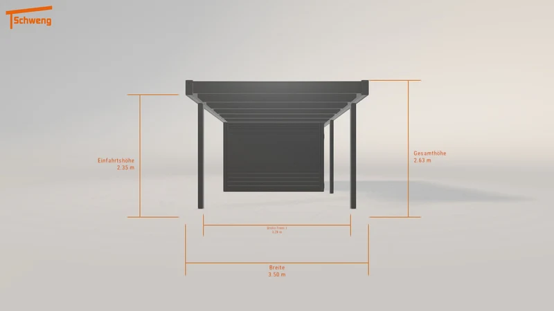 #DE Schweng Flachdachcarport C600 (ID 5mgykz)