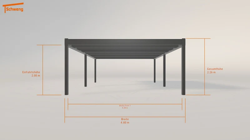 #DE Schweng Flachdachcarport C600 (ID n53bj4)