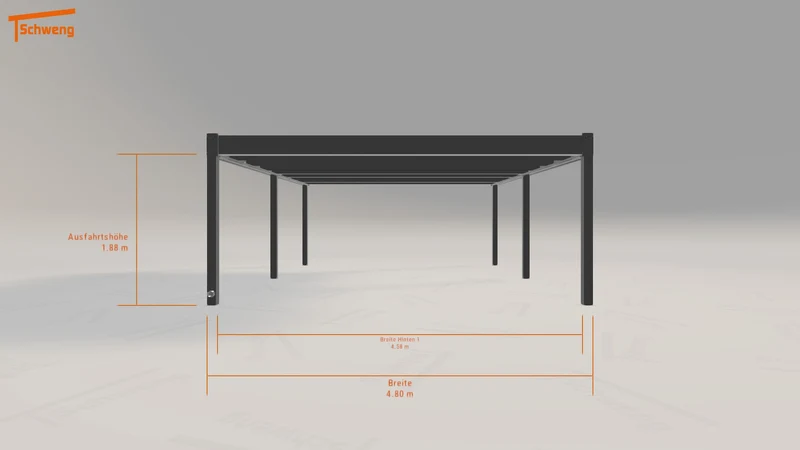 #DE Schweng Flachdachcarport C600 (ID n53bj4)