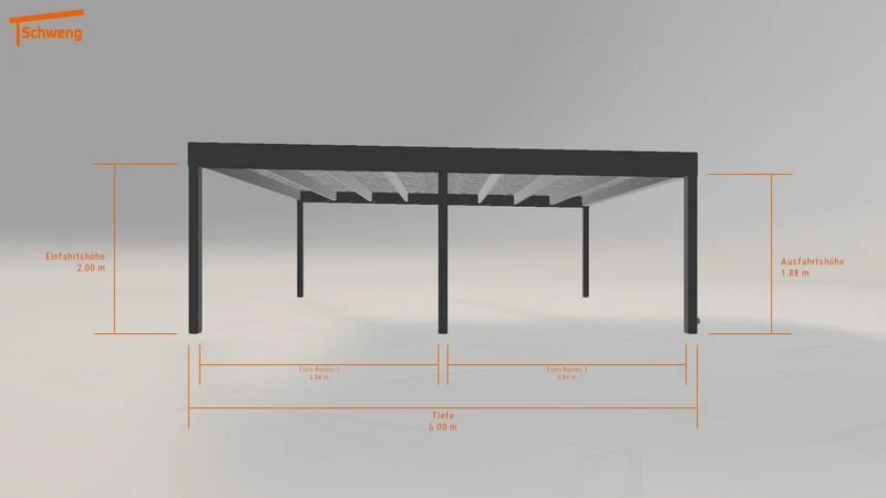 #DE Schweng Flachdachcarport C600 (ID n53bj4)