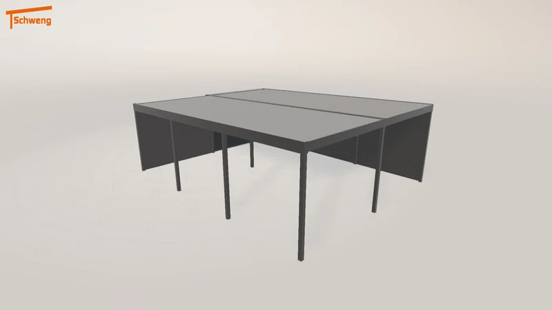 #DE Schweng Flachdachcarport C600+ (ID 9wdb45)