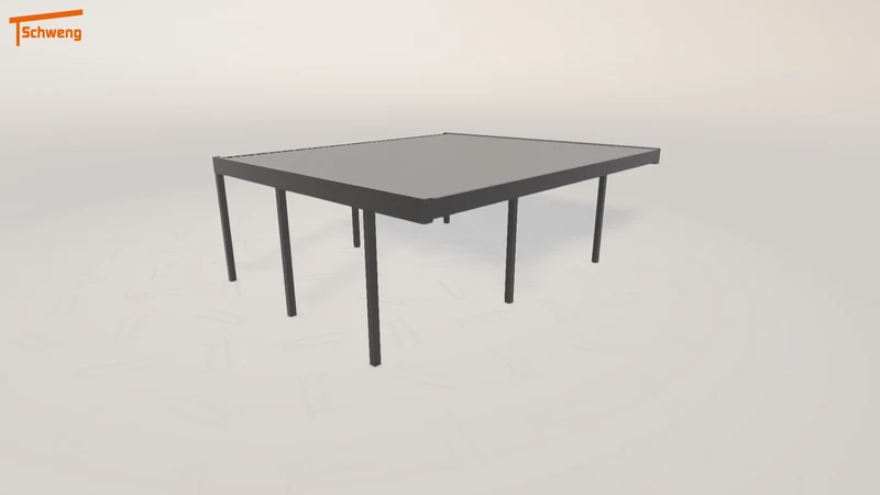 #DE Schweng Flachdachcarport C600 (ID 33gx2y)