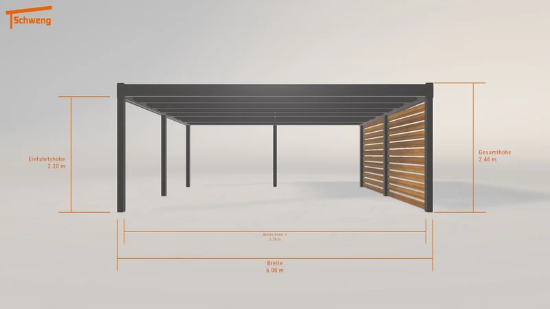 #DE Schweng Flachdachcarport C600+ (ID dv3bgn)