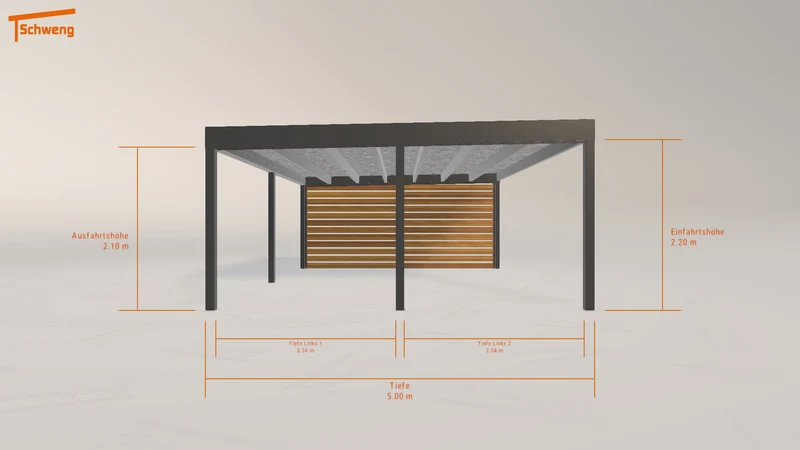 #DE Schweng Flachdachcarport C600+ (ID dv3bgn)