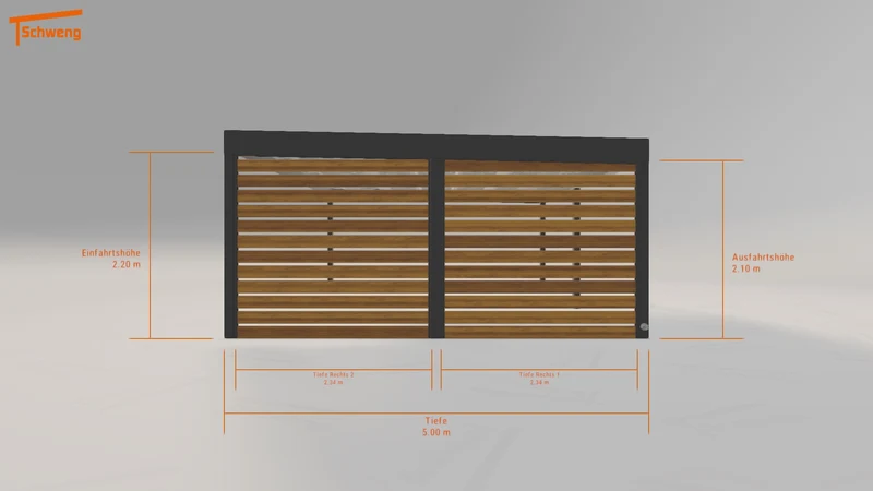 #DE Schweng Flachdachcarport C600+ (ID dv3bgn)