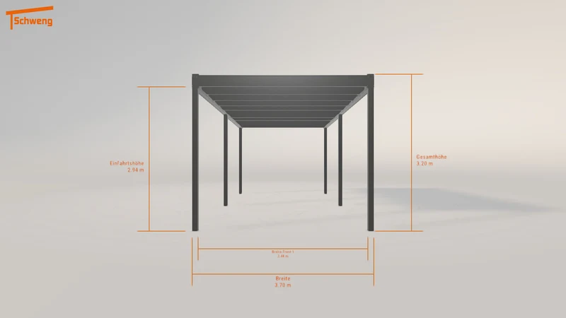 #DE Schweng Flachdachcarport C600 (ID pbjxz4)