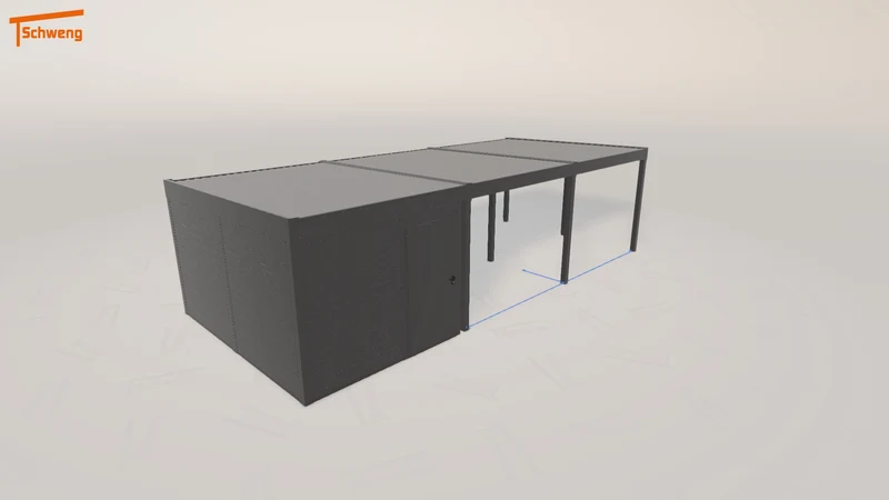 #DE Schweng Flachdachcarport C600+ (ID mj7d84)