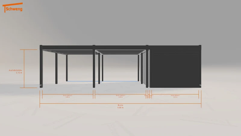 #DE Schweng Flachdachcarport C600+ (ID mj7d84)