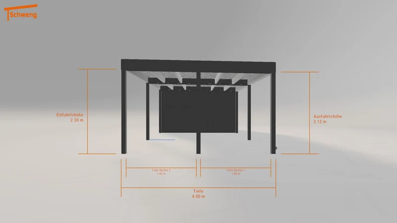 #DE Schweng Flachdachcarport C600+ (ID mj7d84)