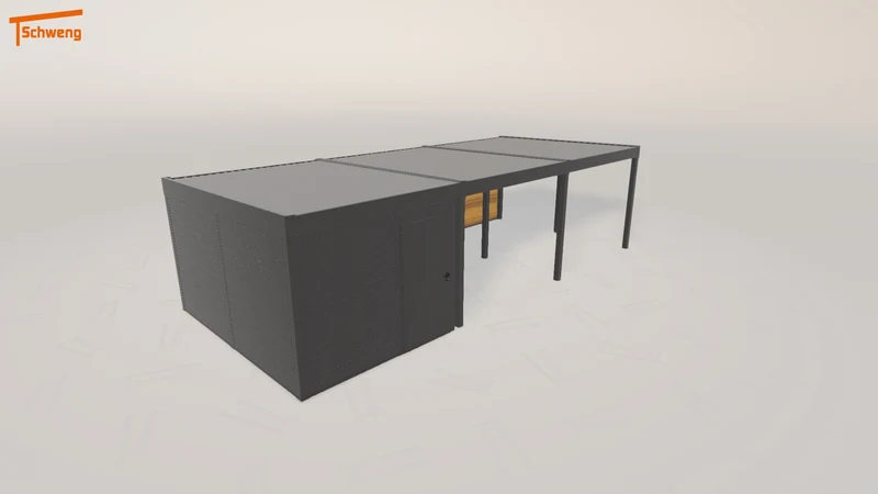 #DE Schweng Flachdachcarport C600+ (ID 77m4nz)