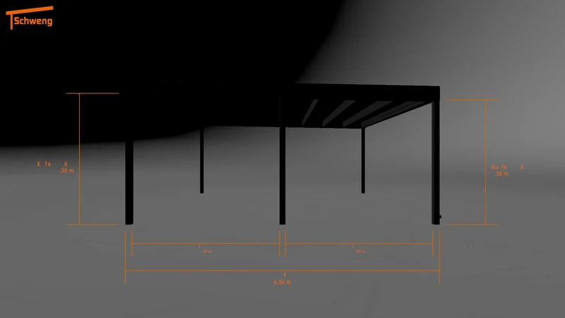 #AT Schweng Flachdachcarport C600 (ID pbjxj7)