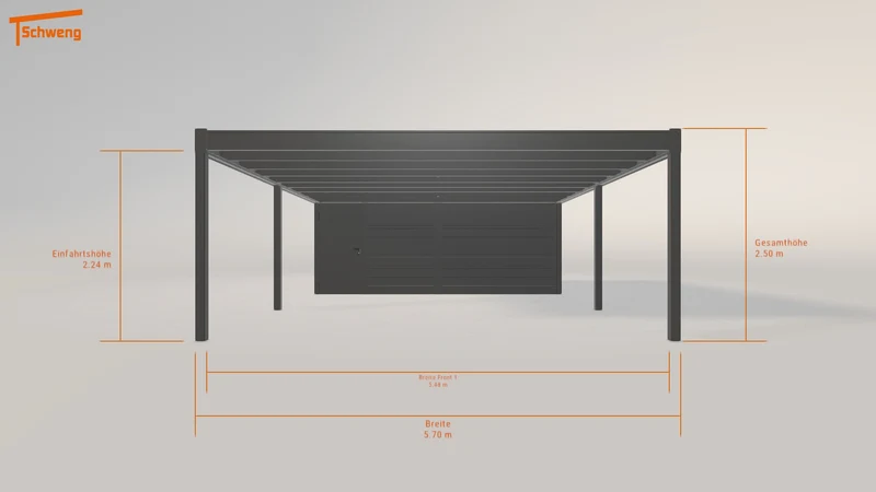 #DE Schweng Flachdachcarport C600+ (ID 85b3bd)