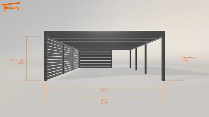 #DE Schweng Flachdachcarport C600+ (ID k23xmb) #MTG