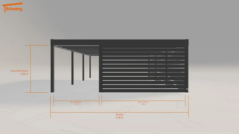 #DE Schweng Flachdachcarport C600+ (ID k23xmb) #MTG