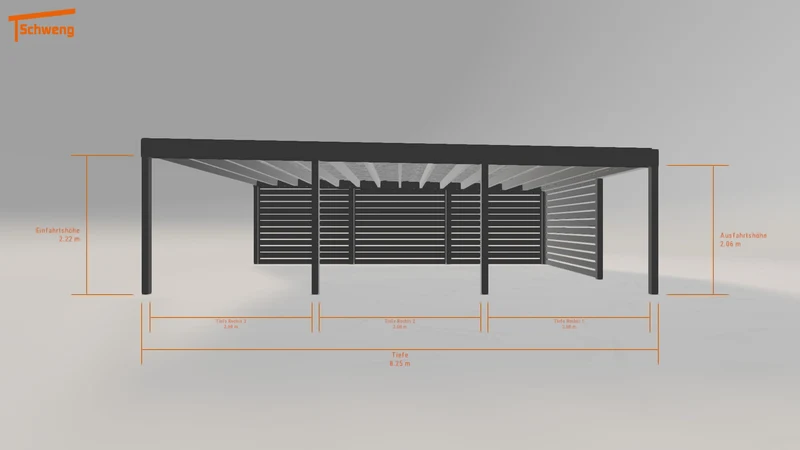 #DE Schweng Flachdachcarport C600+ (ID k23xmb) #MTG