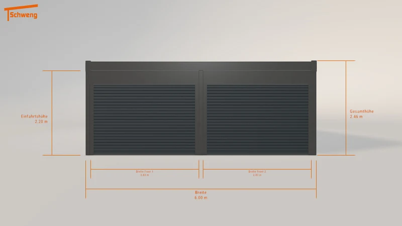 #DE Schweng Flachdachcarport C600+ (ID n53bgb)