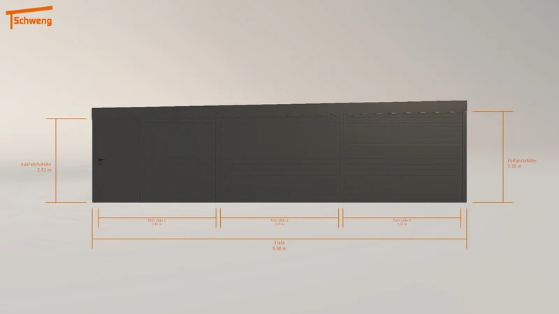 #DE Schweng Flachdachcarport C600+ (ID n53bgb)