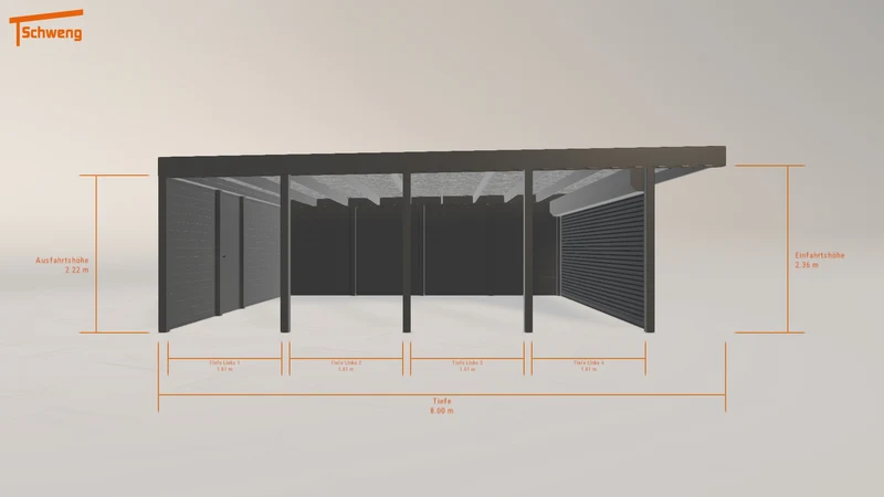 #DE Schweng Flachdachcarport C600 (ID qd3mzy) #MTG