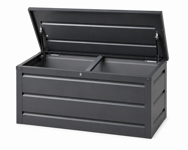 Garten-Aufbewahrungsbox Anthrazit 138 × 62 × 65 cm – Wetterfest & Robust