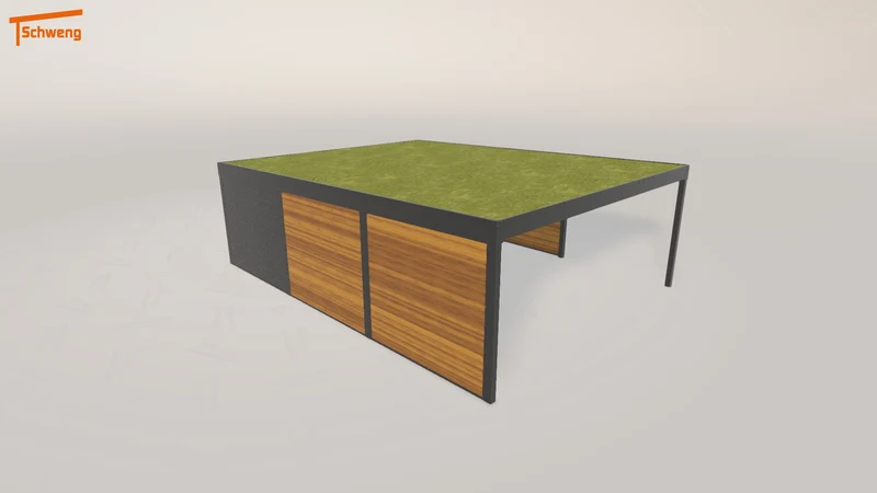 #DE Schweng Flachdachcarport C600+ (ID 42gbrd) #MTG