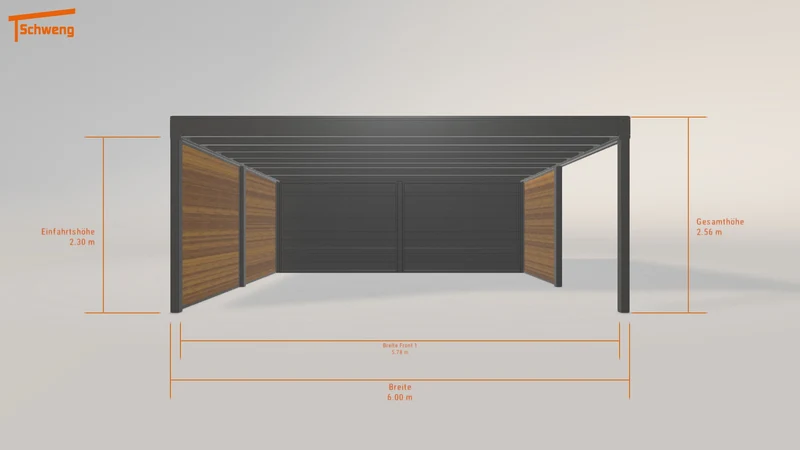 #DE Schweng Flachdachcarport C600+ (ID 42gbrd) #MTG