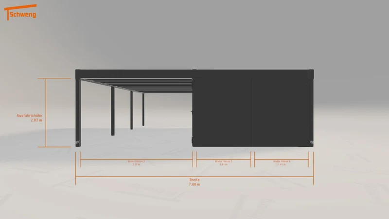 #DE Schweng Flachdachcarport C600+ (ID 2qgzyw)