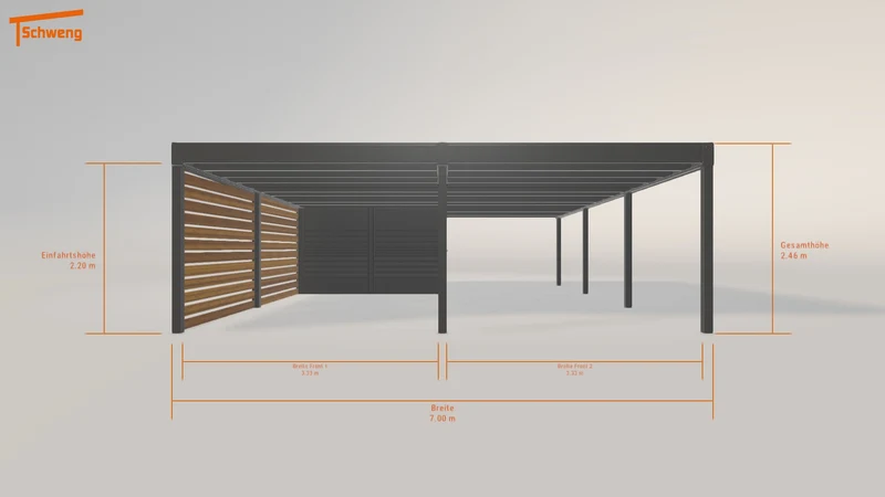 #DE Schweng Flachdachcarport C600+ (ID qd34xv)