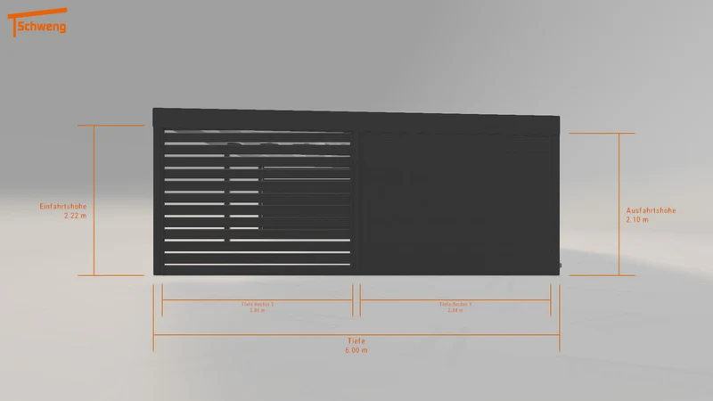 #DE Schweng Flachdachcarport C600+ (ID ygkjq4) #MTG