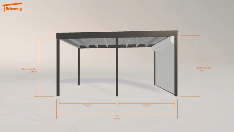 #DE Schweng Flachdachcarport C600 (ID dv3b27) #MTG