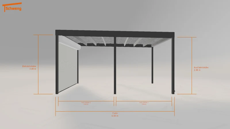 #DE Schweng Flachdachcarport C600 (ID dv3b27) #MTG