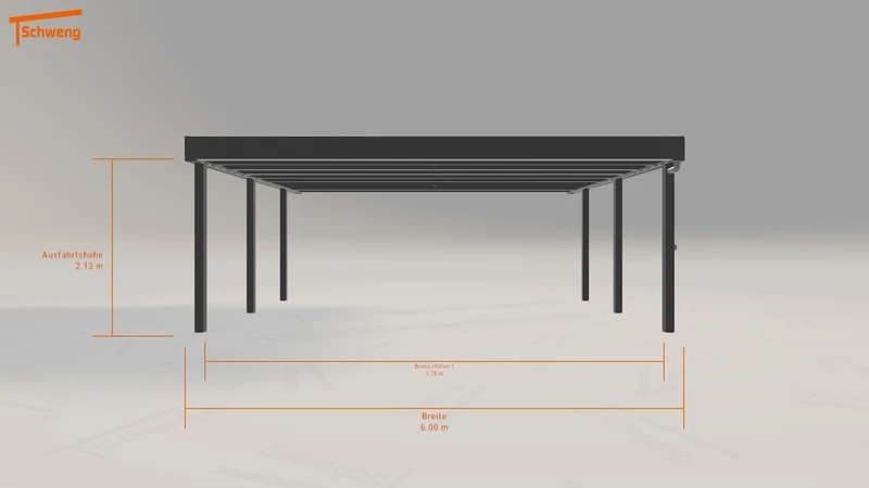 #DE Schweng Flachdachcarport C600+ (ID w3rkz4) #MTG