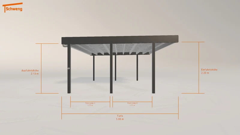 #DE Schweng Flachdachcarport C600+ (ID w3rkz4) #MTG
