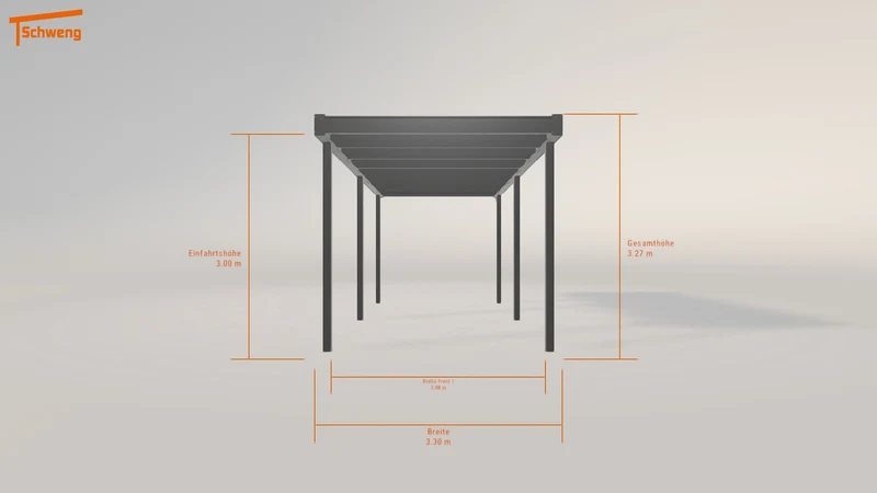 #DE Schweng Flachdachcarport C600 (ID 9wdkx8)
